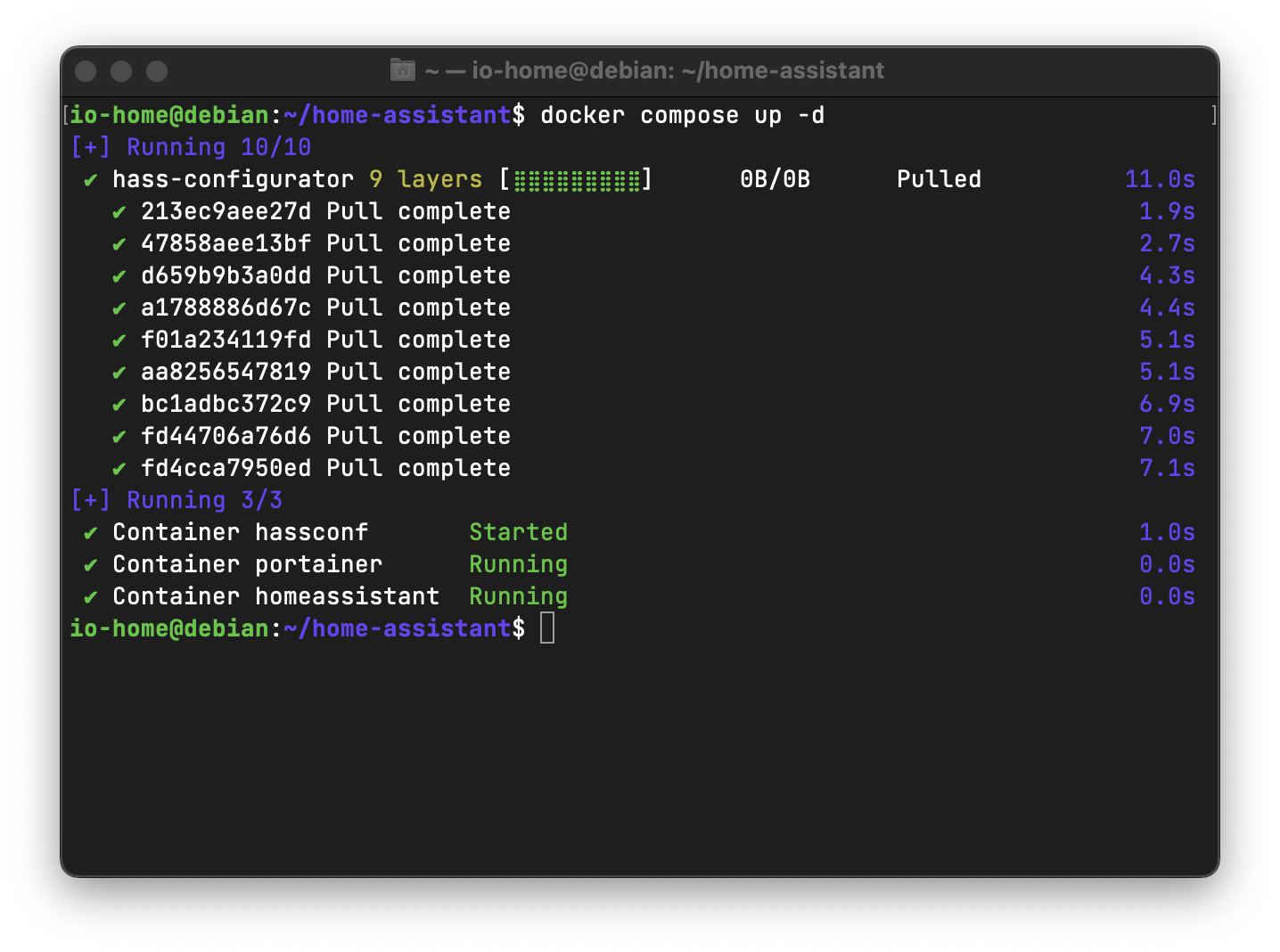 docker compose up -d