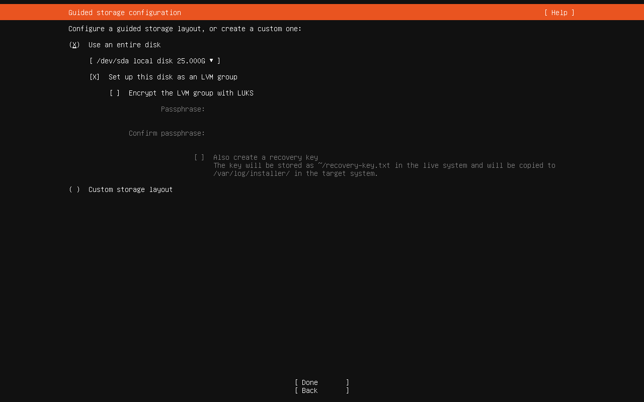 Разметка диска в Ubuntu Server