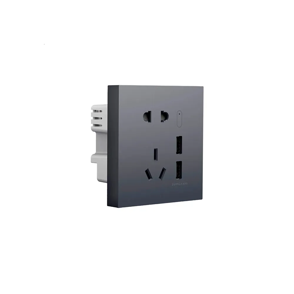 Розетка Xiaomi Aqara Smart Socket H1 Black 2 USB Five-hole (QBCZ15LM)