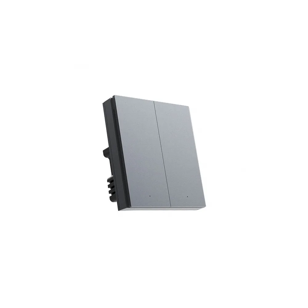 Умный настенный выключатель Aqara Smart Wall Switch H1 Pro (двойной с нулевой линией) Black (QBKG31LM)