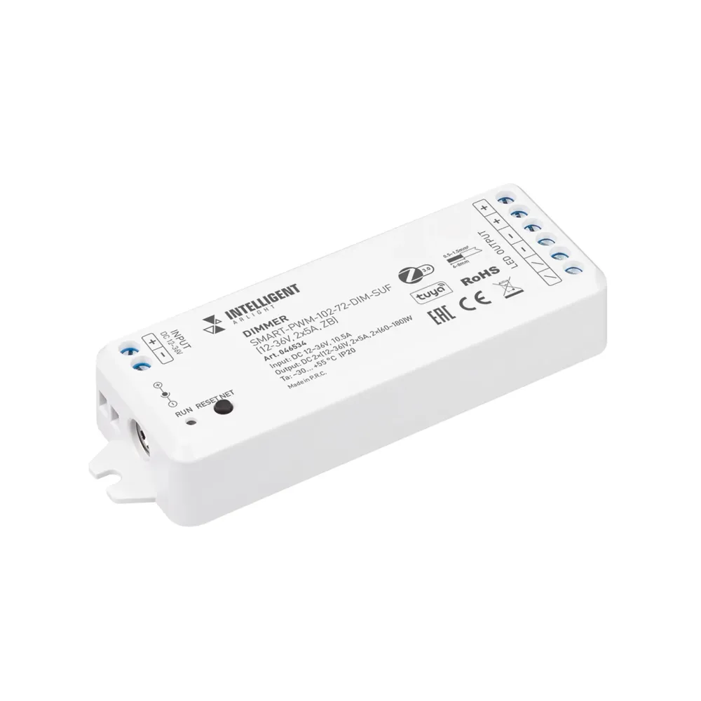 INTELLIGENT ARLIGHT Диммер SMART-PWM-102-72-DIM-SUF (12-36V, 2x5A, ZB)