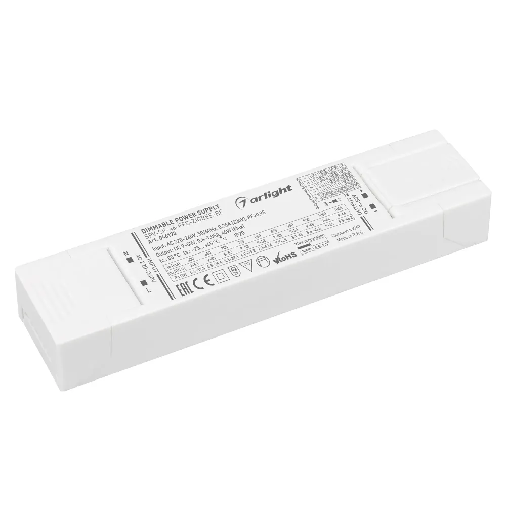 SPV-SP-46-PFC-ZIGBEE-RF (46W, 9-53V, 0.6-1.05A, 2.4GHz)