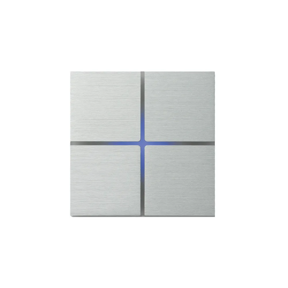 SENTIDO Четырехклавишный, цвет алюминиевый