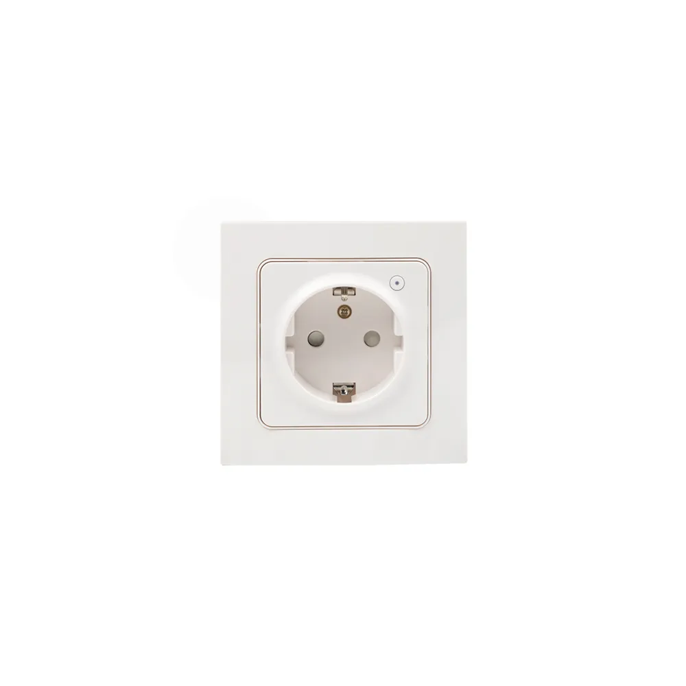 Умная розетка Стокгольм 1-местная 16А белый Zigbee EKF Сonnect