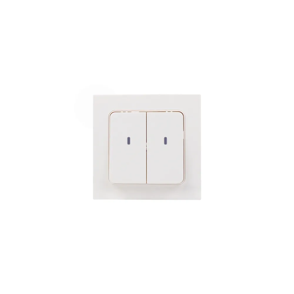 Умный беспроводной выключатель Стокгольм 2-кл. белый Zigbee EKF Сonnect