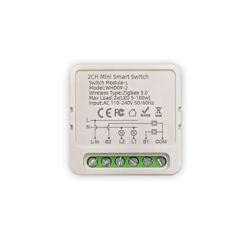 ZigBee реле 2CHMINI TUYA eWeLink БЕЗ НЕЙТРАЛИ