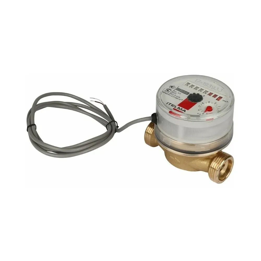 Счётчик для воды ITELMA с импульсным выходом: два счётчика + соединения 3/4 дюйма