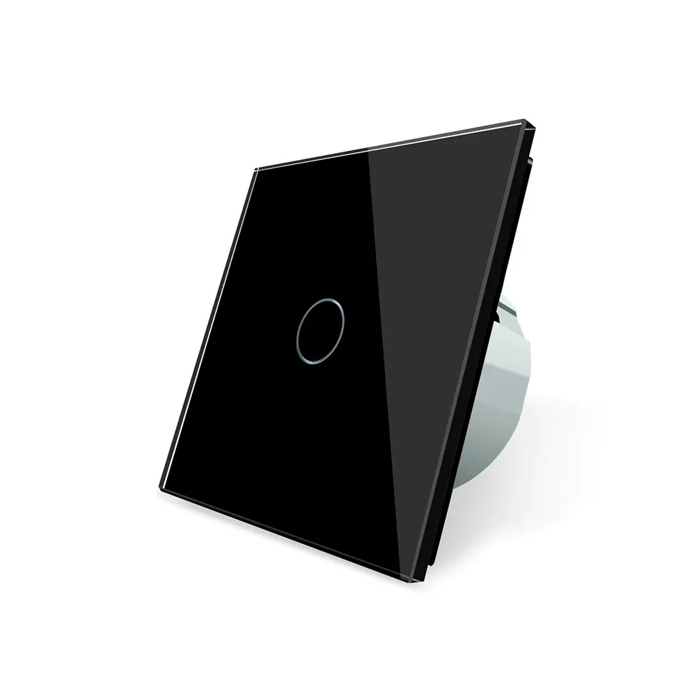 Сенсорный проходной выключатель Livolo ZigBee (Wi-Fi) 1 клавиша 1 модуль Черный