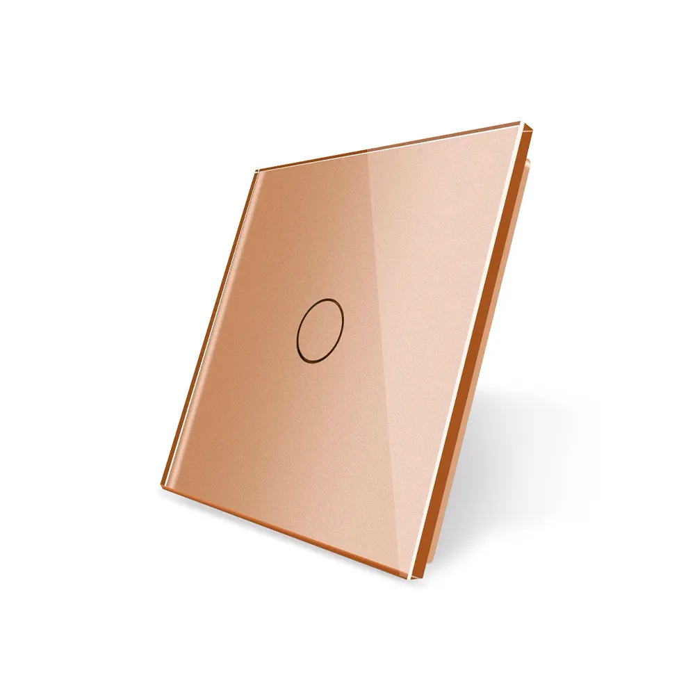 Сенсорный проходной выключатель Livolo ZigBee (Wi-Fi) 1 клавиша 1 модуль Золотой