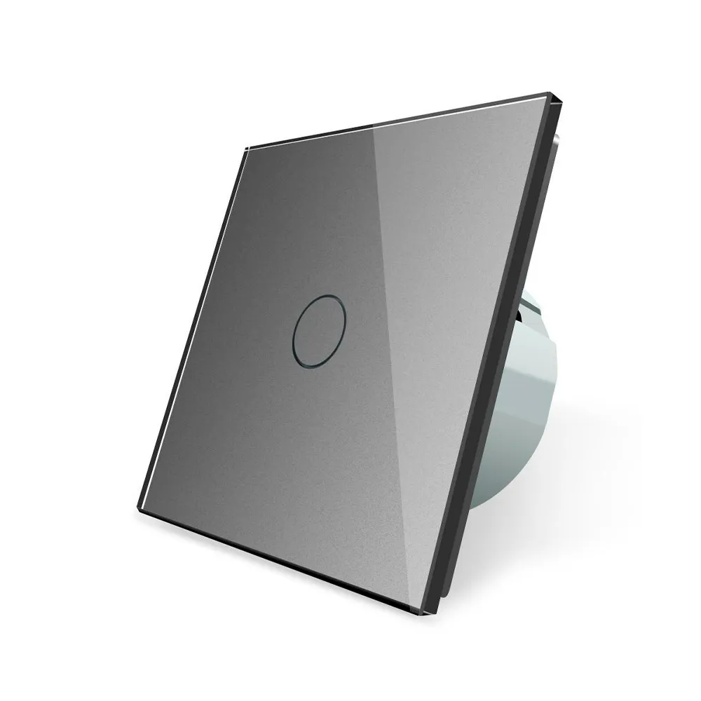 Сенсорный выключатель Livolo ZigBee (Wi-Fi) 1 клавиша 1 модуль Серый