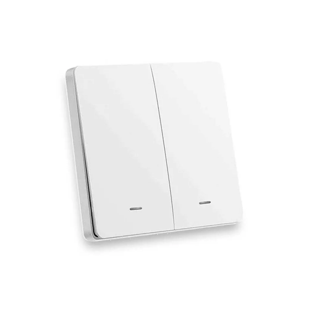 Zigbee Wall Switch 2 Gang No Neutral
