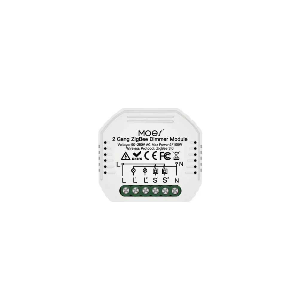 Moes 2 Gang Zigbee Dimmer Module 