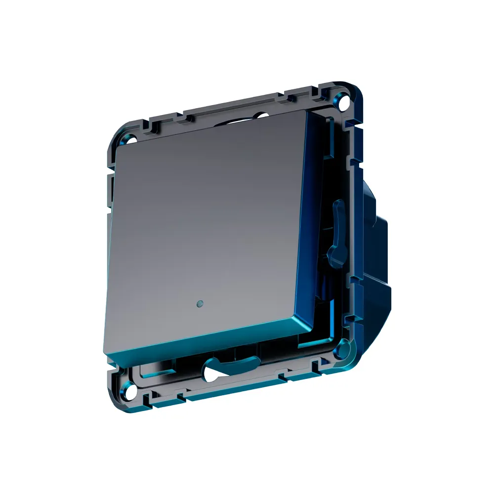 Умный выключатель одноклавишный AtlasDesign Smart, карбон