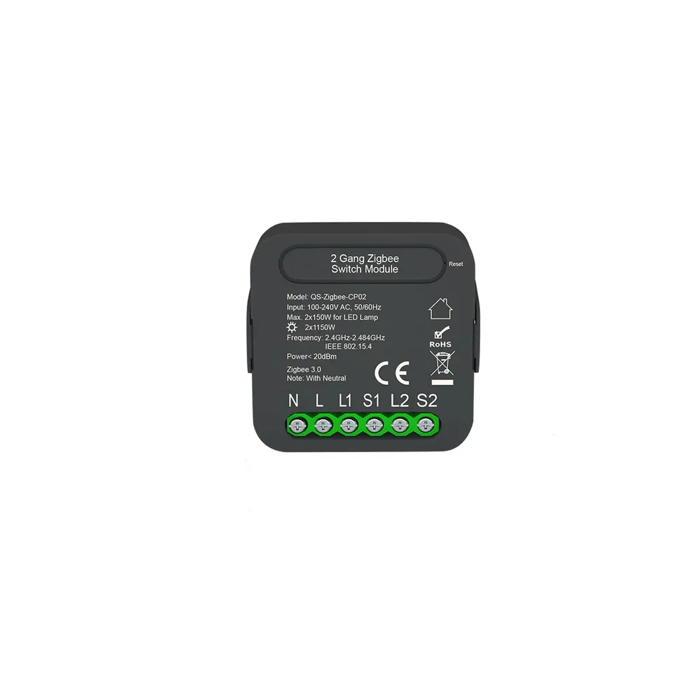 2 Gang Zigbee Switch Module