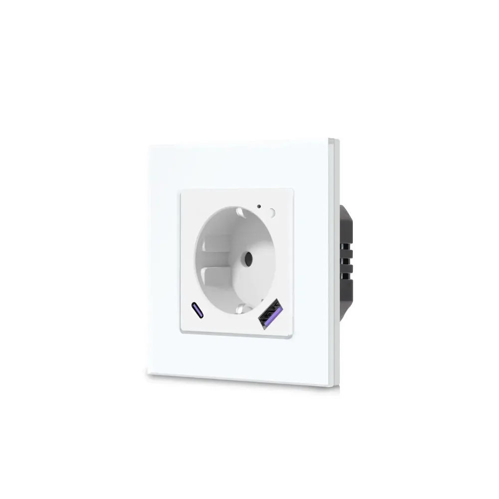 Розетка Zigbee, белая, c USB