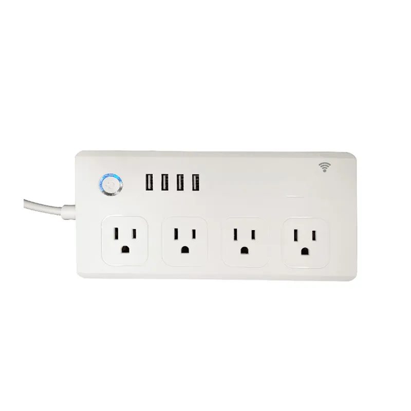 Wi-Fi US Standard Power Strip with 4-outlet 4 usb