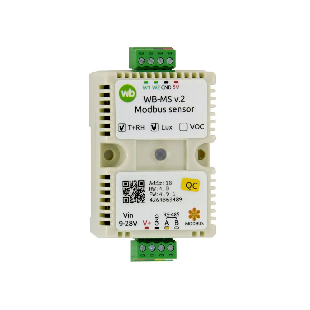 Комбинированный датчик с RS-485, Modbus RTU WB-MS-VOC v.2