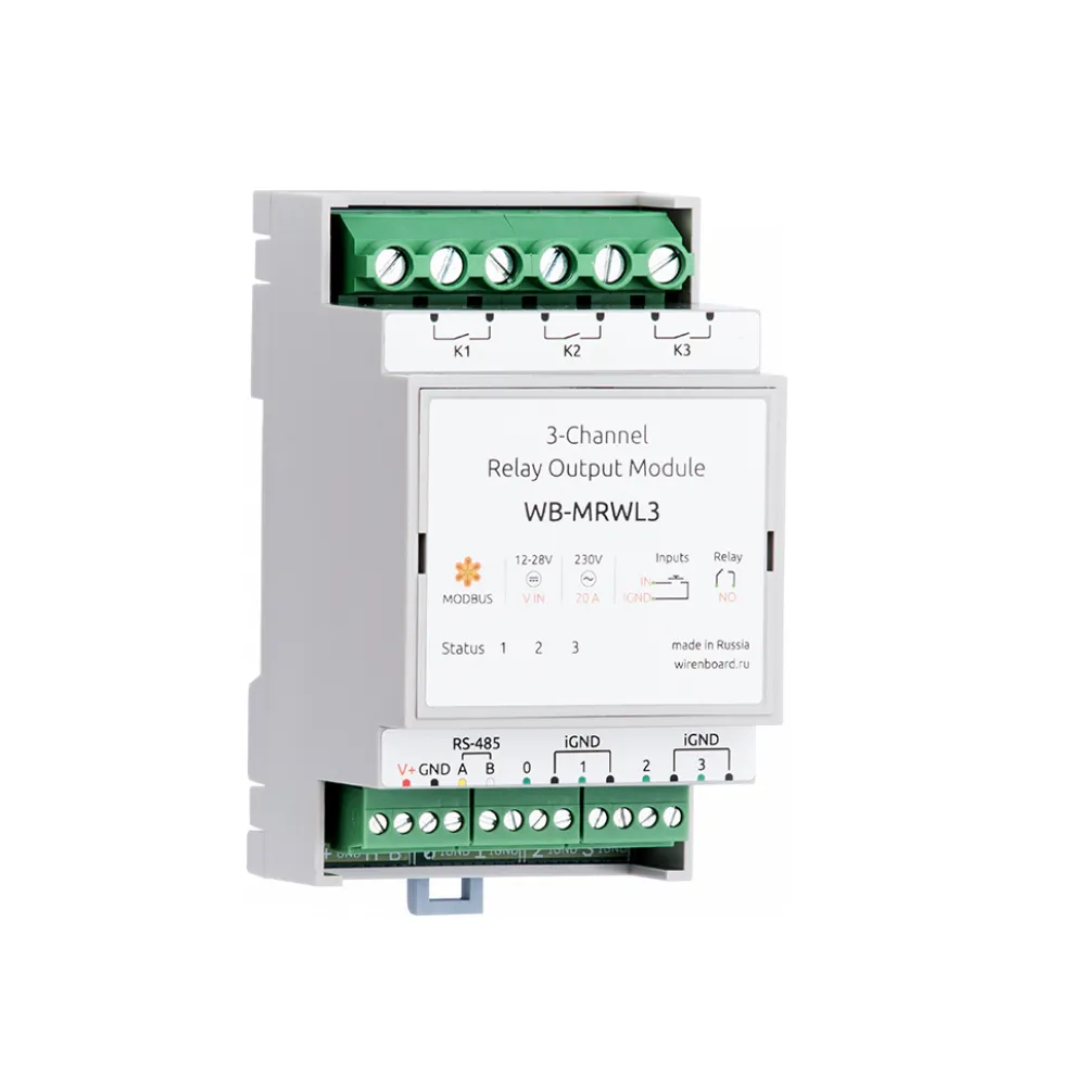 Модуль Modbus-реле WB-MRWL3