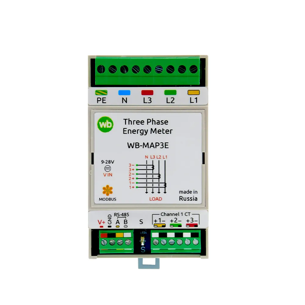 Трёхфазный счётчик с Modbus WB-MAP3E