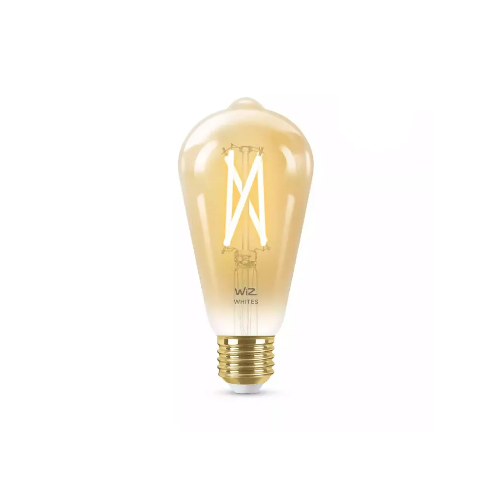 Умная лампочка WiZ Wi-Fi BLE 50W ST64 E27, жёлтый свет